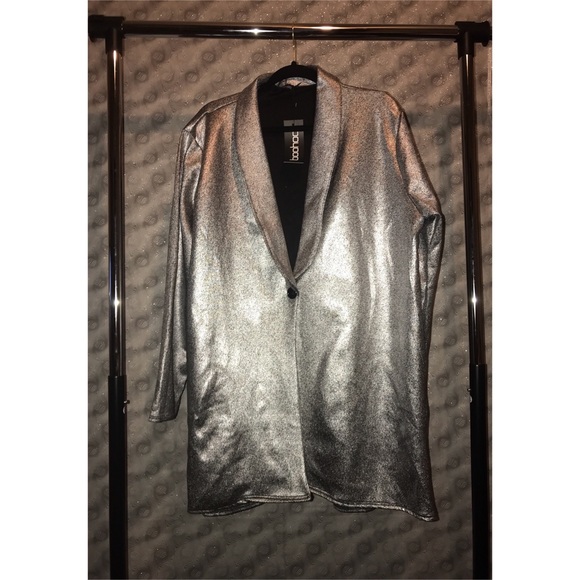 boohoo metallic blazer dress